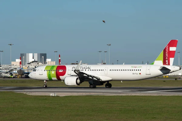 Avião Airbus A321 251N Companhia Aérea Tap Air Portugal Partir — Fotografia de Stock