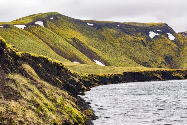 Πράσινοι Λόφοι Landmannalaugavegur Στην Ισλανδία Καλοκαίρι — Φωτογραφία Αρχείου