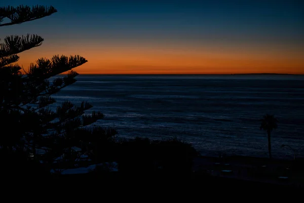 Eine Intense Orange Sunset Von Jolla Coast Line Nähe San — Stockfoto