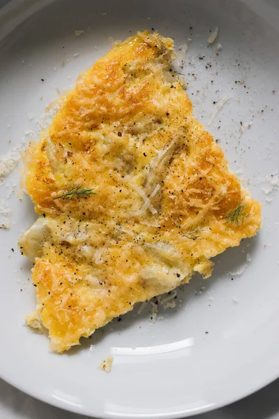Bulbo Hinojo Frittata Con Huevos Queso Parmesano —  Fotos de Stock