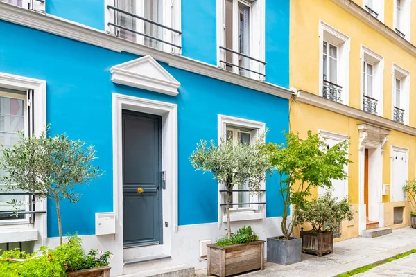 Parijs Kleurrijk Huis Rue Cremieux Typische Straat — Stockfoto