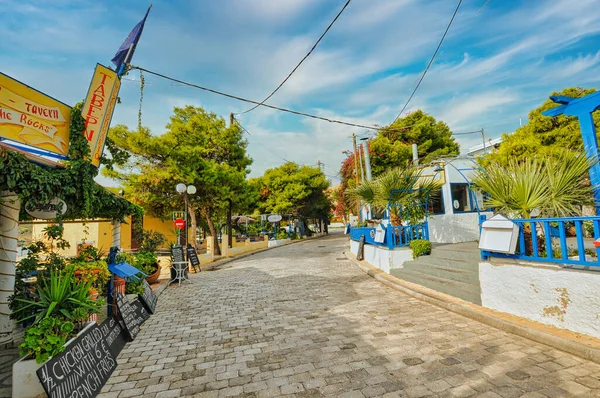 านท สวยงามของ Agia Marina ในเกาะ Aegina — ภาพถ่ายสต็อก