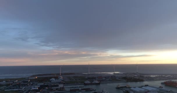 Imágenes Aéreas Aviones Tripulados Frontera Entre Stavanger Las Ciudades Frederikshavn — Vídeo de stock