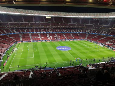 Atletico de Madrid Stadyumu Valencia 'ya karşı İspanyol ligi maçına başlamadan önce