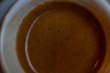 Aromatik bir kahvenin üst görüntüsü.