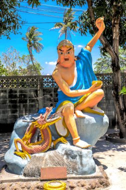 Wat Saen Suk tapınağında bir heykel Bang Saen şehrinde, Chonburi, Tayland