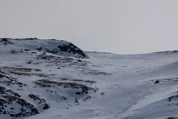 Θέα Της Χιονισμένης Πλαγιάς Του Βουνού Hemsedal Νορβηγία — Φωτογραφία Αρχείου