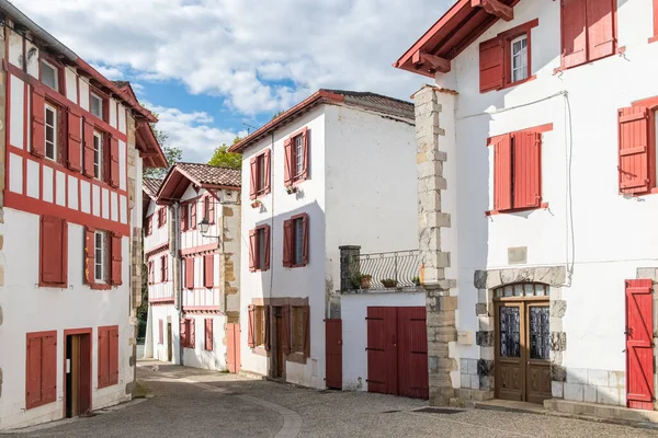 Maisons Typiques Dans Village Espelette Pays Basque France — Photo