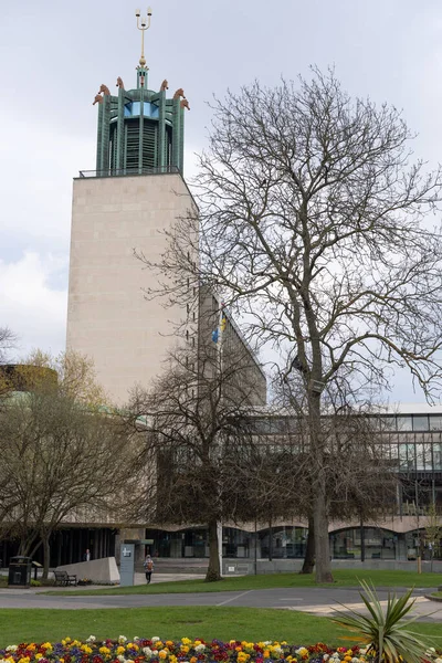 Newcastle Civic Centre Exterior Pleasant Spring Day Newcastle Tyne — Stock Photo, Image
