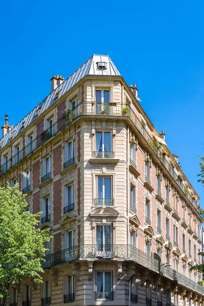 Paryż Piękne Budynki Dzielnicy Bulwar Beausejour Ekskluzywna Dzielnica — Zdjęcie stockowe