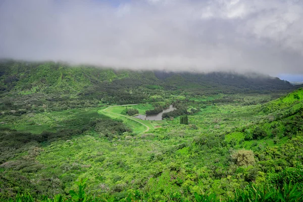 Het Uitzicht Het Stuwmeer Kijkt Uit Manoa Falls Oahu Hawaï — Stockfoto