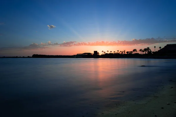 Mesmerizing View Sunset Sea Long Exposure Gran Canaria Spain — Stock Photo, Image