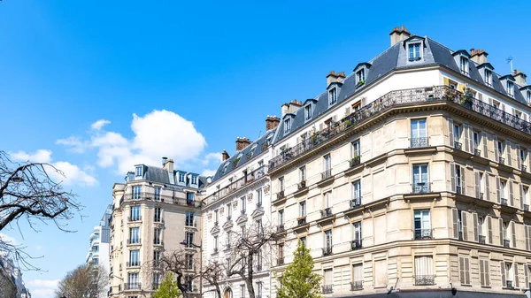 Paris Beautiful Buildings 16Th Arrondissement Boulevard Beausejour Upscale Neighborhood — Stock Photo, Image