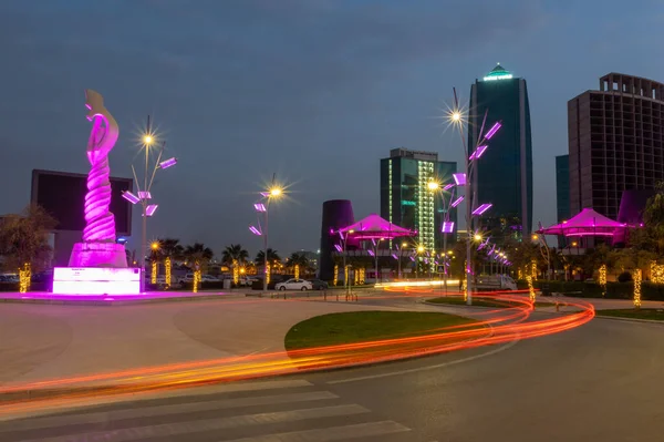 Вечером Современный Город Эрбиль Ирак Столица Курдистана — стоковое фото