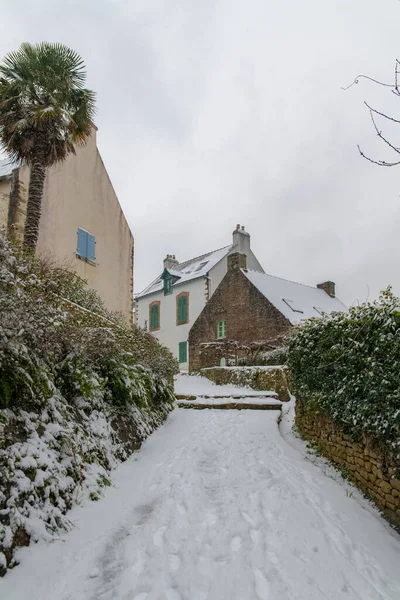 Bretagne Eiland Ile Aux Moines Golf Van Morbihan Huizen Het — Stockfoto