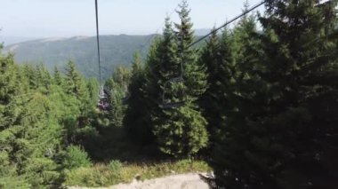 7 Rila Gölü 'ne giden asansörle yükseliyor.