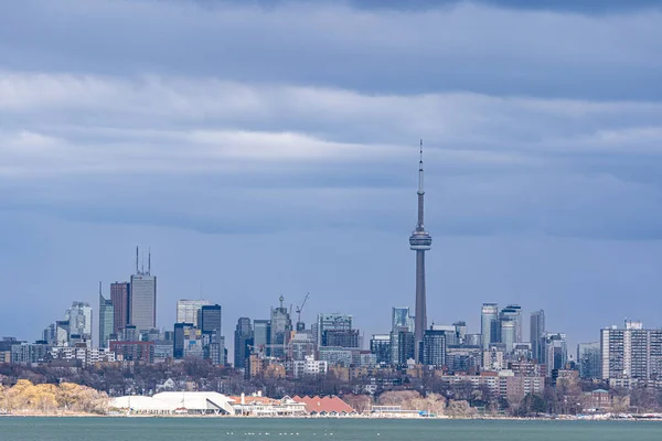 Les Gratte Ciel Toronto Offrent Une Vue Sur Lac Ontario — Photo