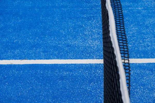 Gazon Artificiel Bleu Court Tennis Pagaie — Photo