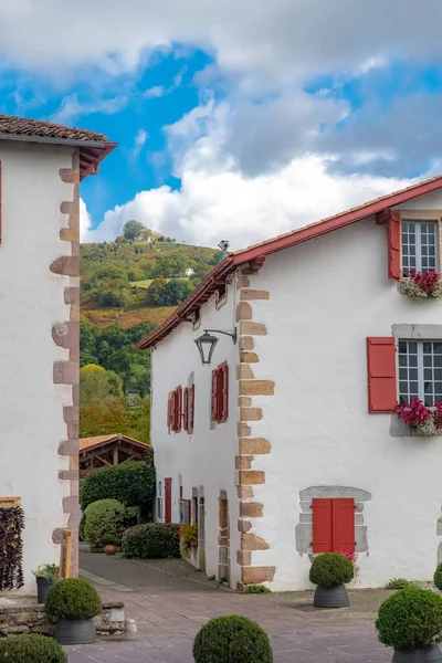 Typical Houses Village Ainhoa Basque Country — Stock Photo, Image