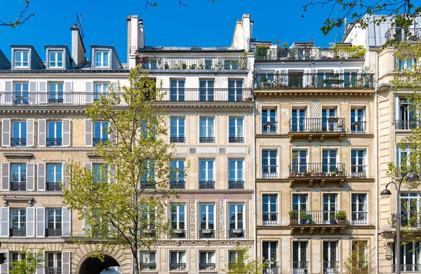 Париж Прекрасна Будівля Бульвар Бомархайс Районі 11E — стокове фото