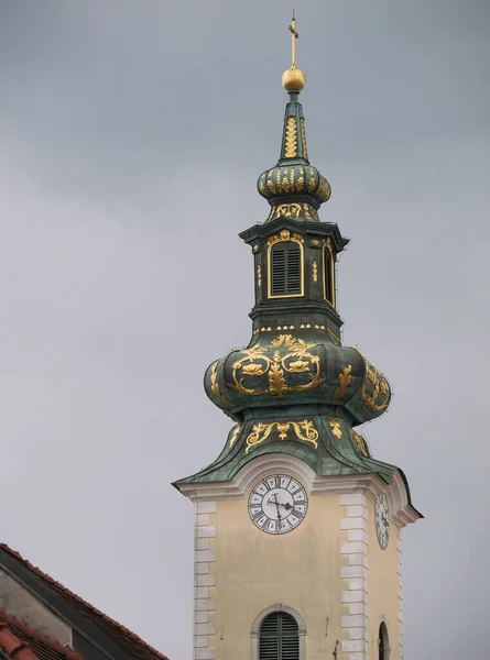 Dolac Zagreb Hırvatistan Daki Mary Kilisesi Nin Güzel Bir Manzarası — Stok fotoğraf