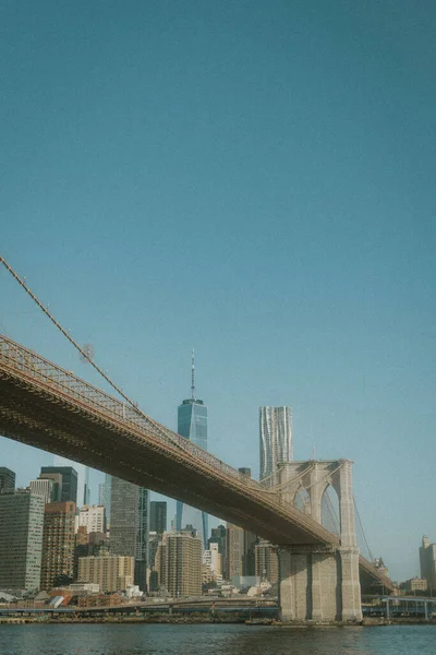Una Hermosa Toma Del Puente Brooklyn — Foto de Stock