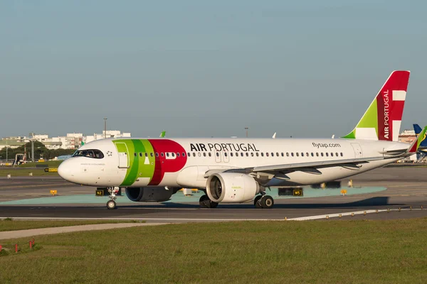 Airbus A320Neo Companhia Tap Air Portugal Aguarda Ordens Para Descolar — Fotografia de Stock