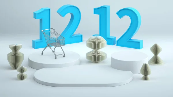 Illustration Trolley Numbers Background — Stock Photo, Image