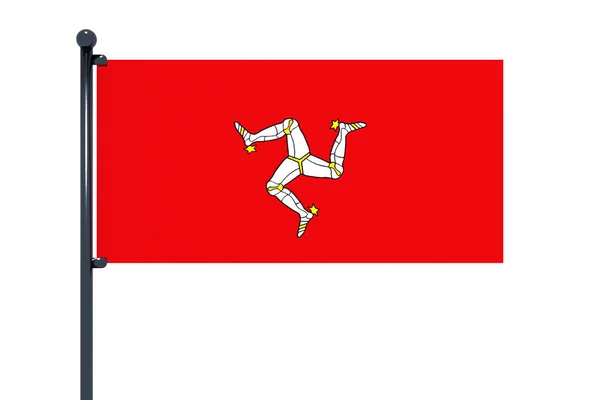 Eine Illustration Der Flagge Der Isle Man Mit Einem Verchromten — Stockfoto