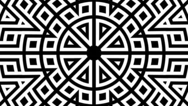 Mandala Tworzeniem Rzędów Form Geometrii Centrum Kadrowania — Wideo stockowe