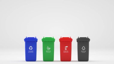 Çevre koruma atık sınıflandırma çöp kutusu arka planı