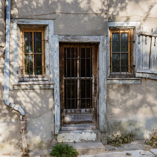 Vista Frontal Porta Janelas Edifício Chartres França — Fotografia de Stock