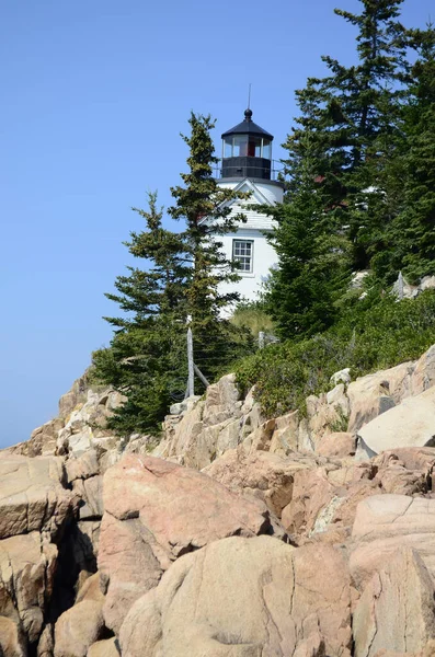 Phare Sur Côte Par Une Journée Ensoleillée Été — Photo