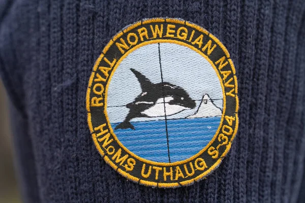 Uniform Badge Hnoms Uthaug 304 Submarine Service Norwegian Navy — Stock Photo, Image