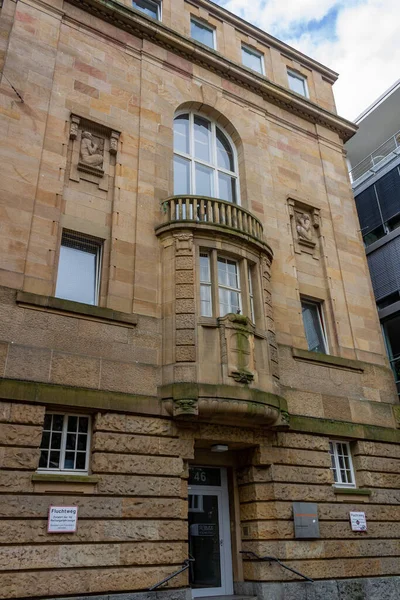 Detalle Fachada Edificio Histórico Típico Centro Friburgo Alemania —  Fotos de Stock