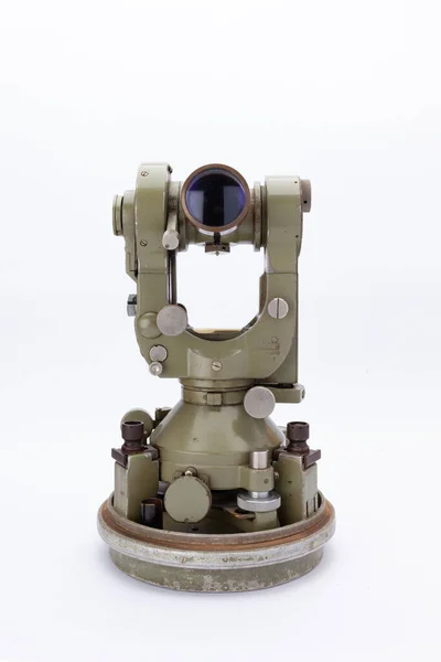 Heerbrugg Selvagem Theodolite Isolado Sobre Fundo Branco — Fotografia de Stock