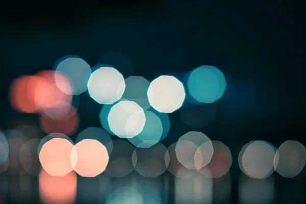 Bel Colpo Sfocato Palle Luce Bokeh Notte — Foto Stock