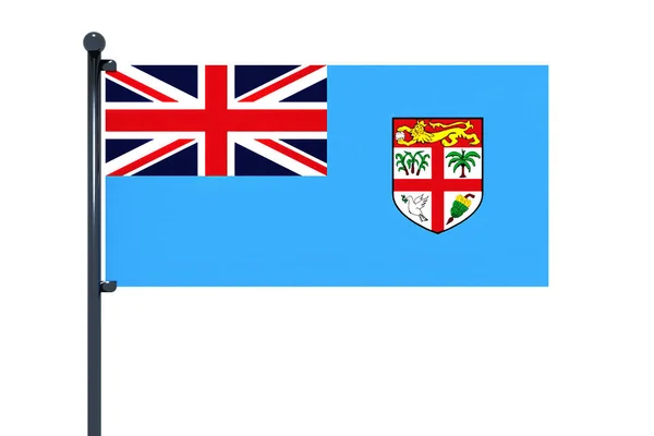 Obrázek Vlajky Fidži Izolované Bílém Pozadí — Stock fotografie