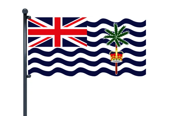 Een Illustratie Van Vlag Van British Indian Ocean Territory Met — Stockfoto