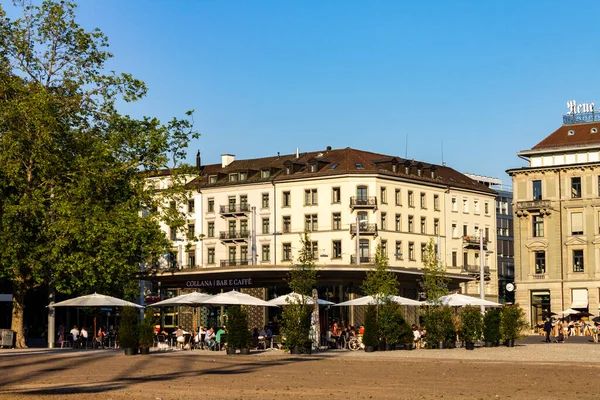 Stadslandskapet Zürich Schweiz Med Historiska Byggnader — Stockfoto