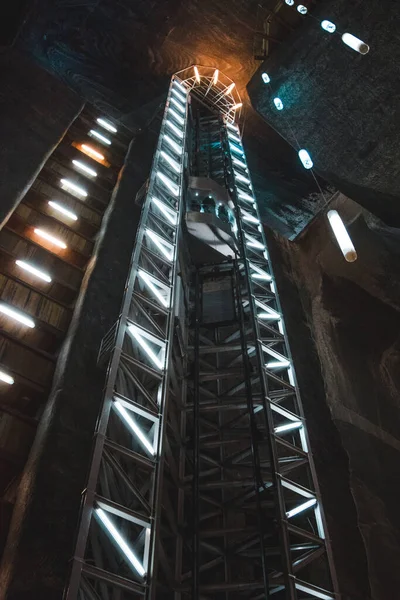 Low Angle Shot Salina Turda Mine Turda Romania — Stock Photo, Image