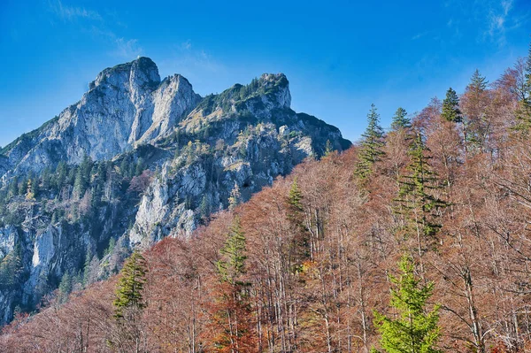 Una Vista Panoramica Delle Montagne Salzkammergut Durante Autunno Una Giornata — Foto Stock