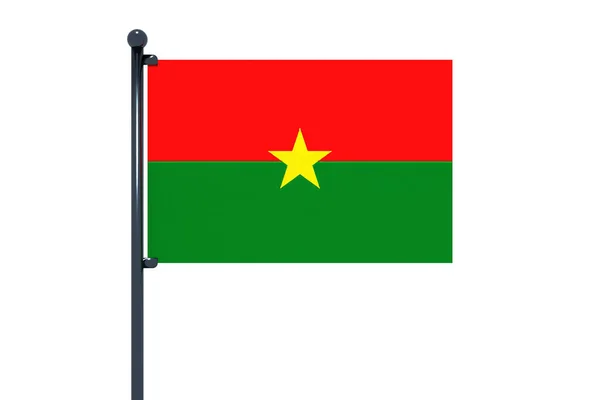 Een Illustratie Van Vlag Van Burkina Faso Geïsoleerd Een Witte — Stockfoto