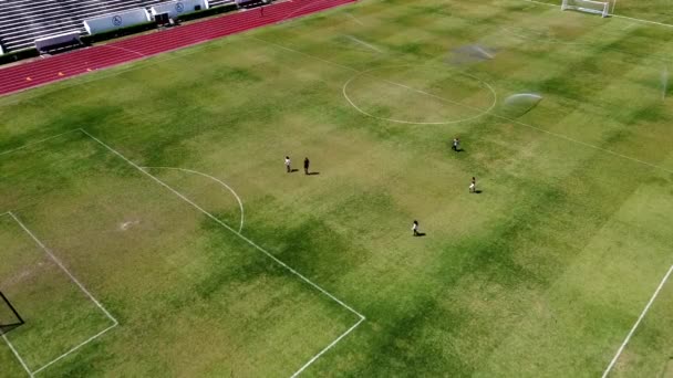 Filmato Aereo Del Drone Del Deportivo Mario Villanueva Madrid Stadio — Video Stock