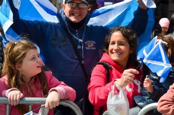 Pipe Drum Parade Celebrate Scottish Tartan Day New York City — Stock Photo, Image