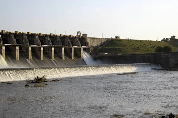Bendungan Waghur Yang Besar Infrastruktur Jalgaon Maharasthra India Sungai Waghur — Stok Foto