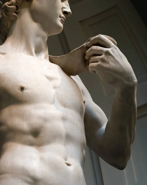 Närbild Davids Staty Michelangelo — Stockfoto