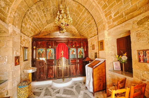 Schöne Griechische Kirche Ägina — Stockfoto
