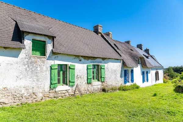 Bretagne Eiland Ile Aux Moines Golf Van Morbihan Typische Huizen — Stockfoto