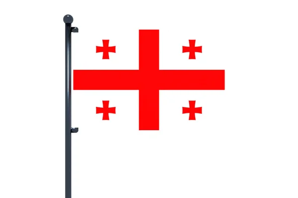 Ілюстрація Прапора Грузії Ізольованого Білому Тлі — стокове фото